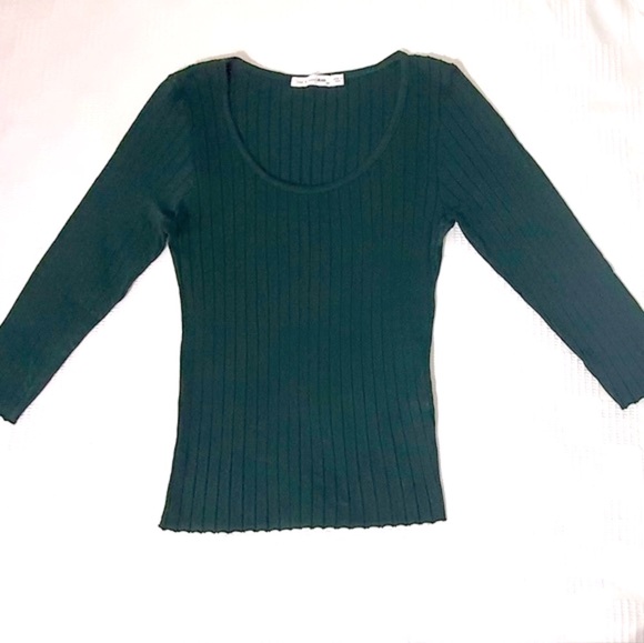 🆕 Rag & Bone The Ribbed Green Blouse. NWOT - Picture 4 of 8
